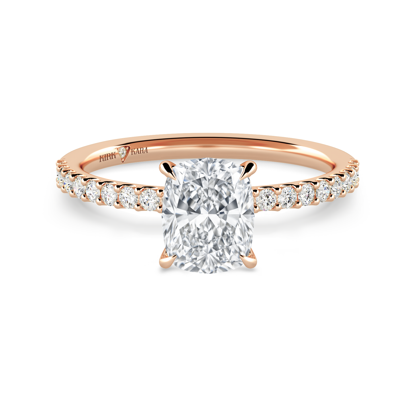 Preset Cushion Lab Diamond Engagement Ring - Center Diamond Included