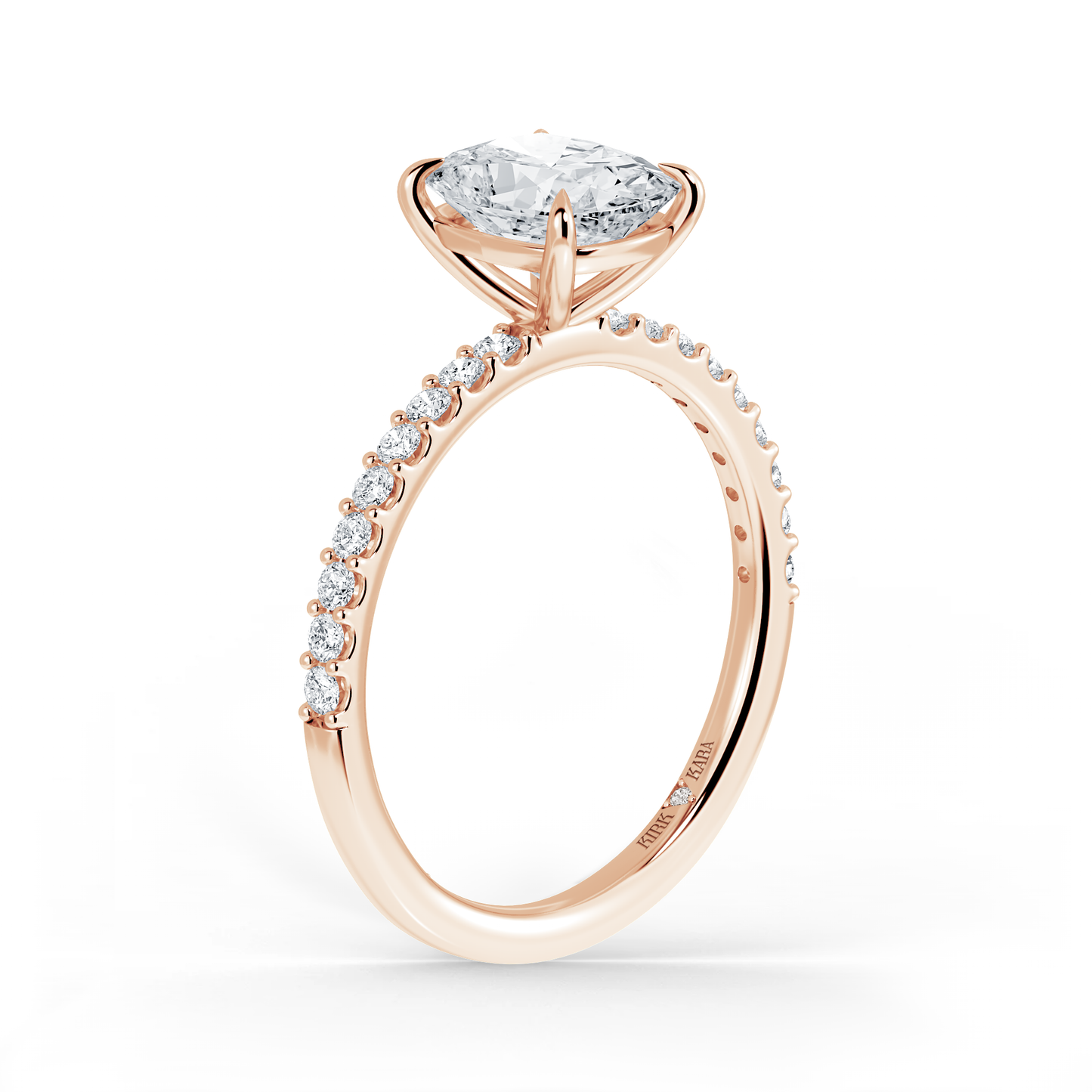 Preset Cushion Lab Diamond Engagement Ring - Center Diamond Included