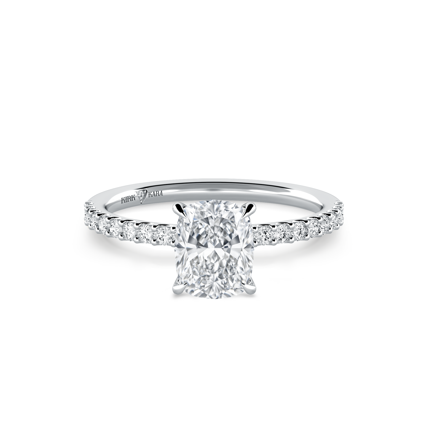 Preset Cushion Lab Diamond Engagement Ring - Center Diamond Included