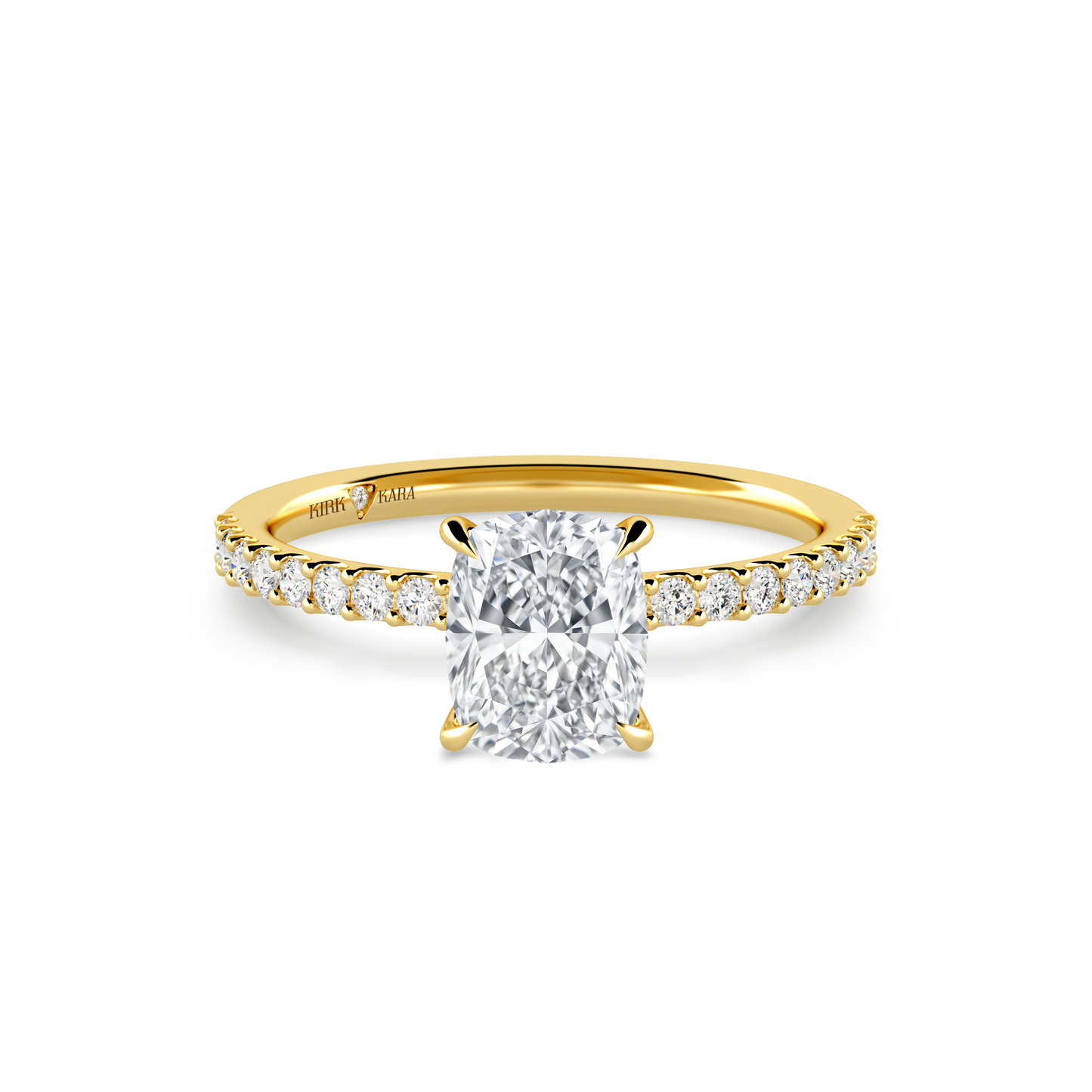 Preset Cushion Lab Diamond Engagement Ring - Center Diamond Included