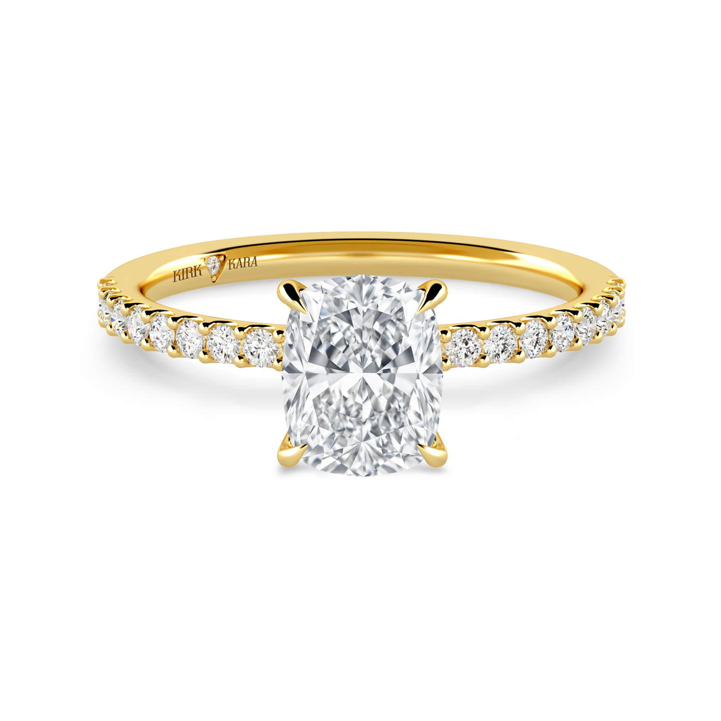 Preset Cushion Lab Diamond Engagement Ring - Center Diamond Included