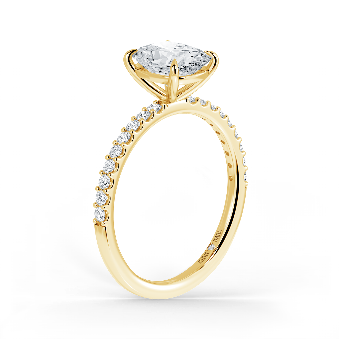 Preset Cushion Lab Diamond Engagement Ring - Center Diamond Included