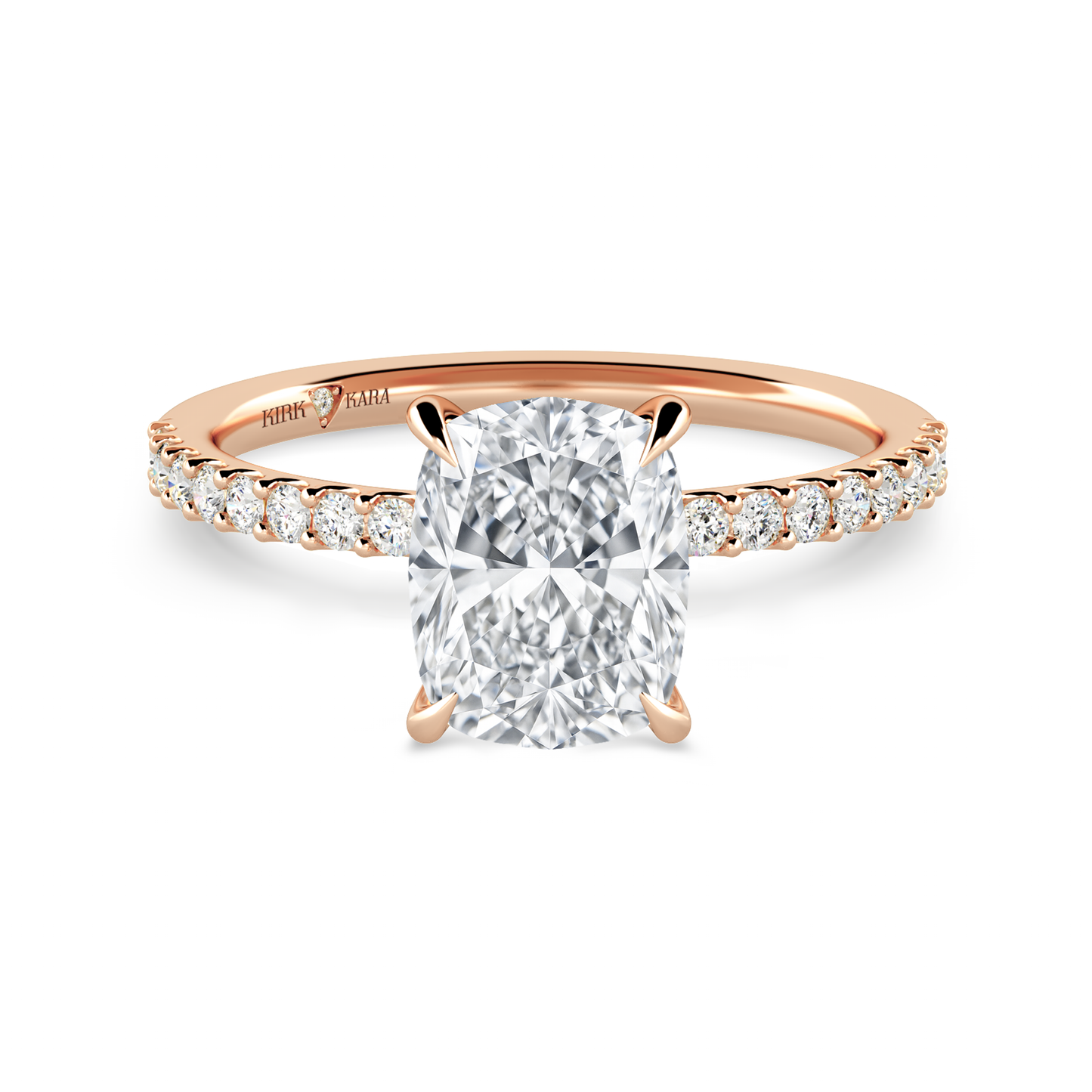 Preset Cushion Lab Diamond Engagement Ring - Center Diamond Included
