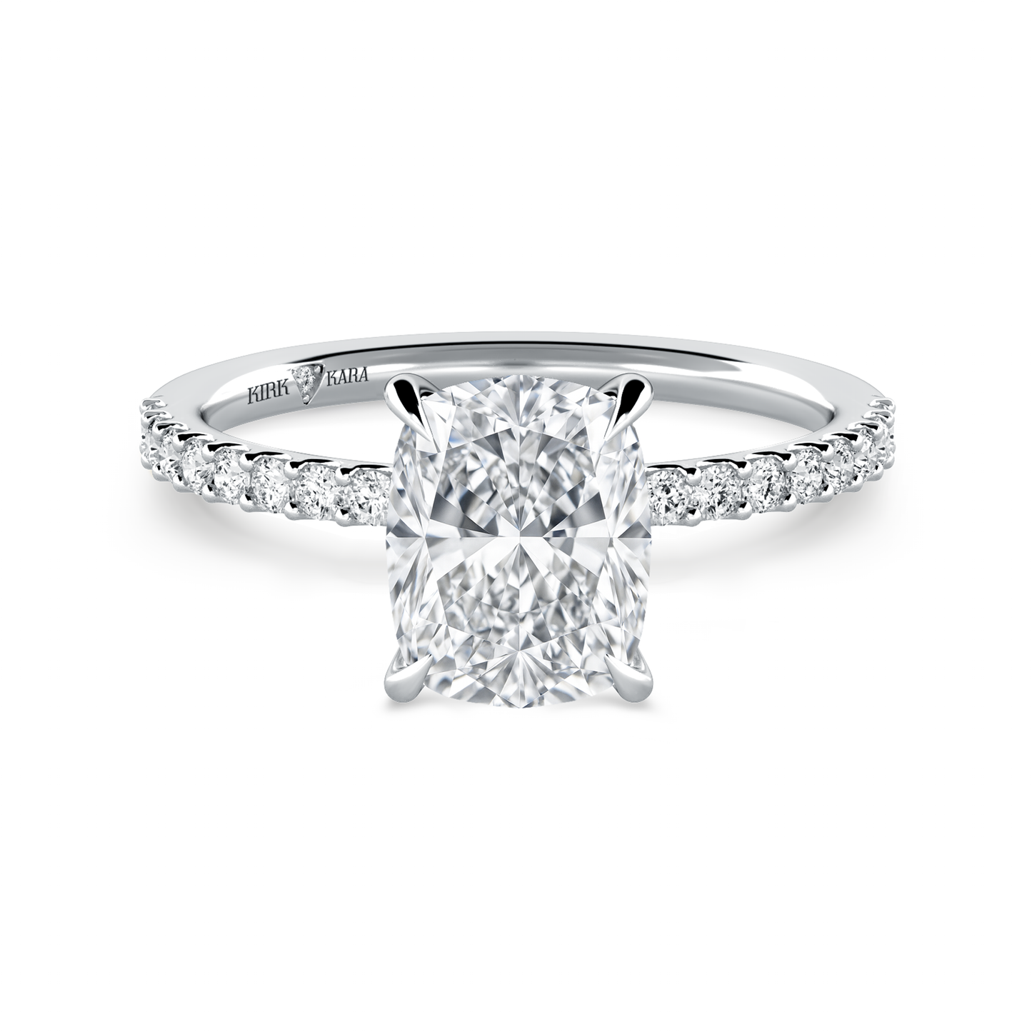 Preset Cushion Lab Diamond Engagement Ring - Center Diamond Included