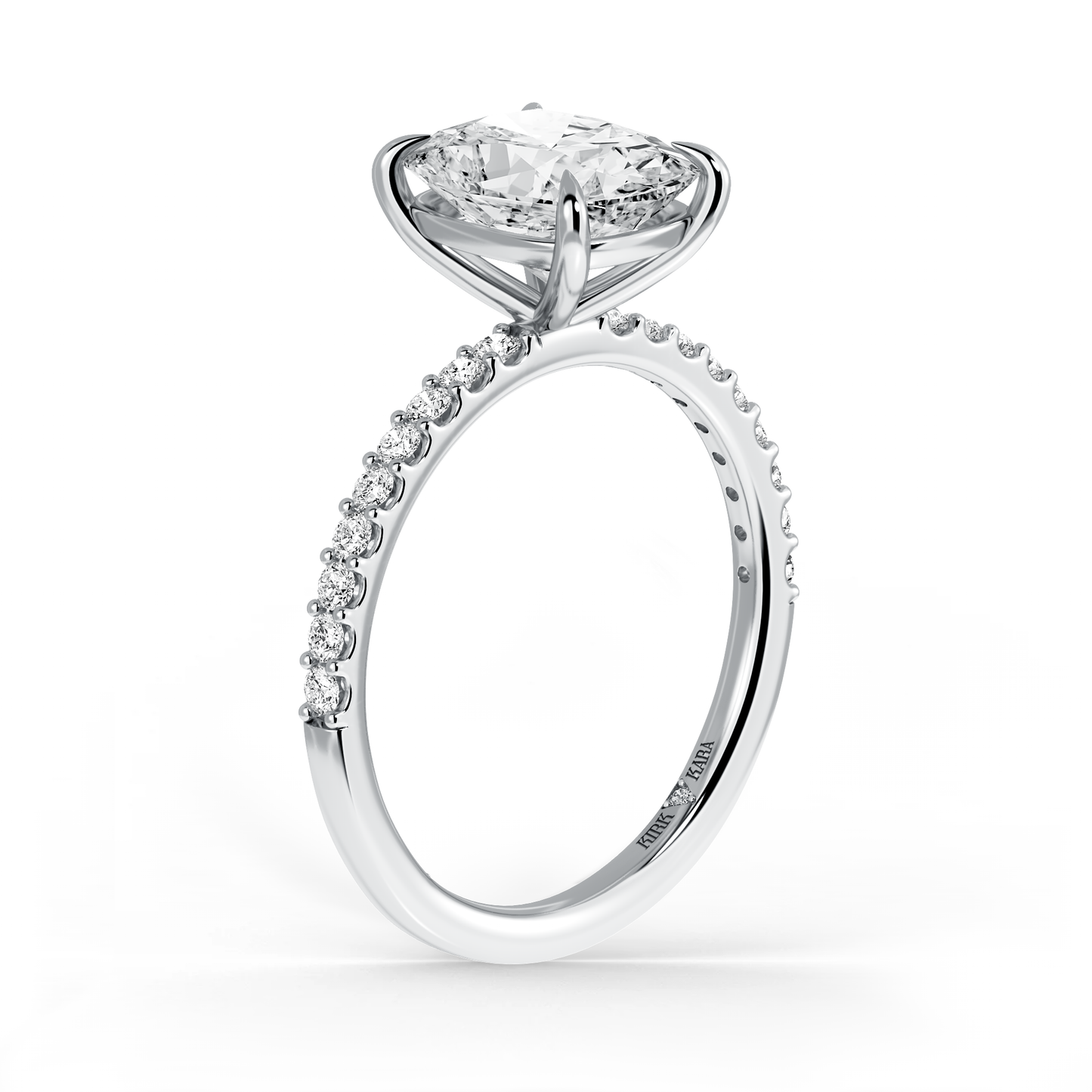 Preset Cushion Lab Diamond Engagement Ring - Center Diamond Included
