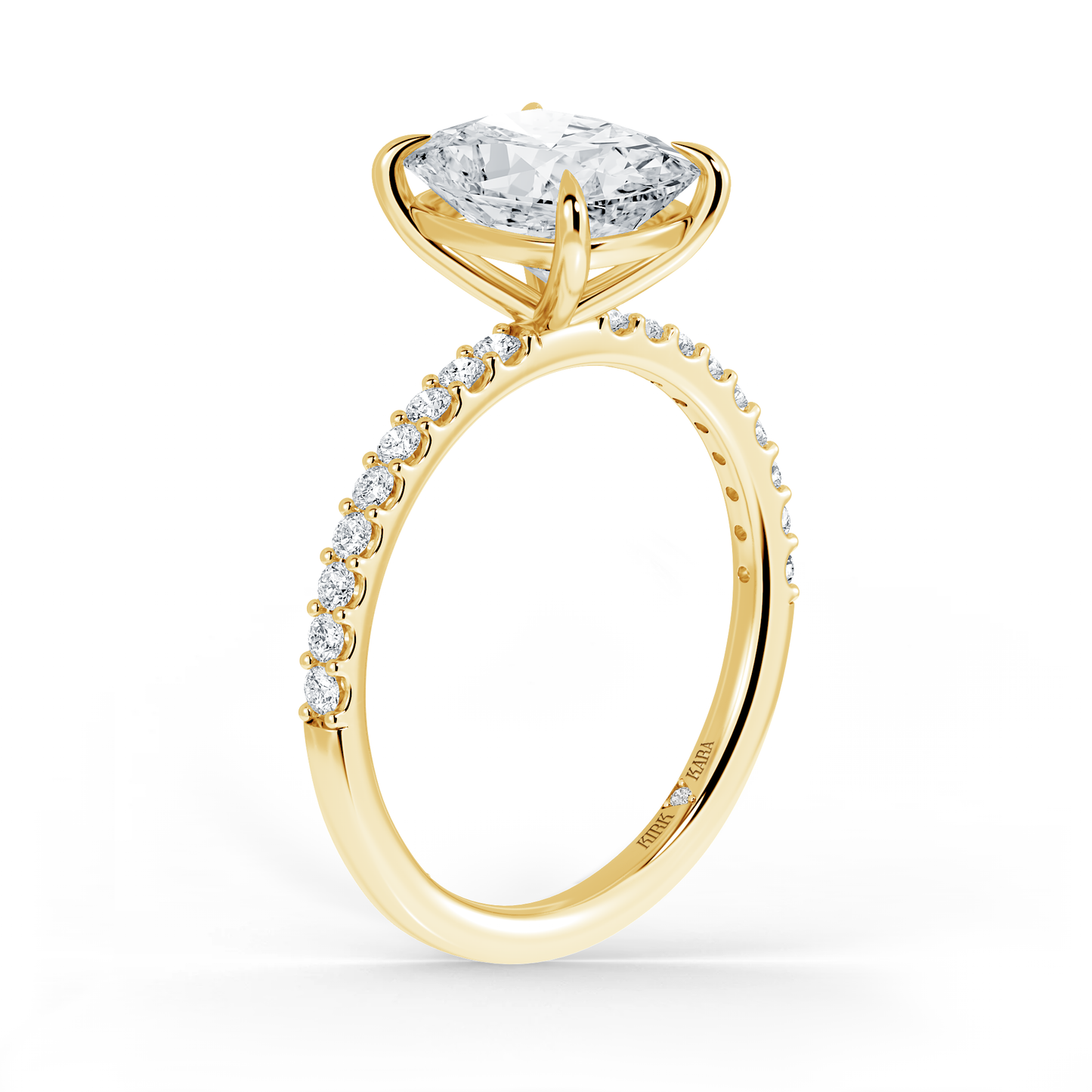 Preset Cushion Lab Diamond Engagement Ring - Center Diamond Included