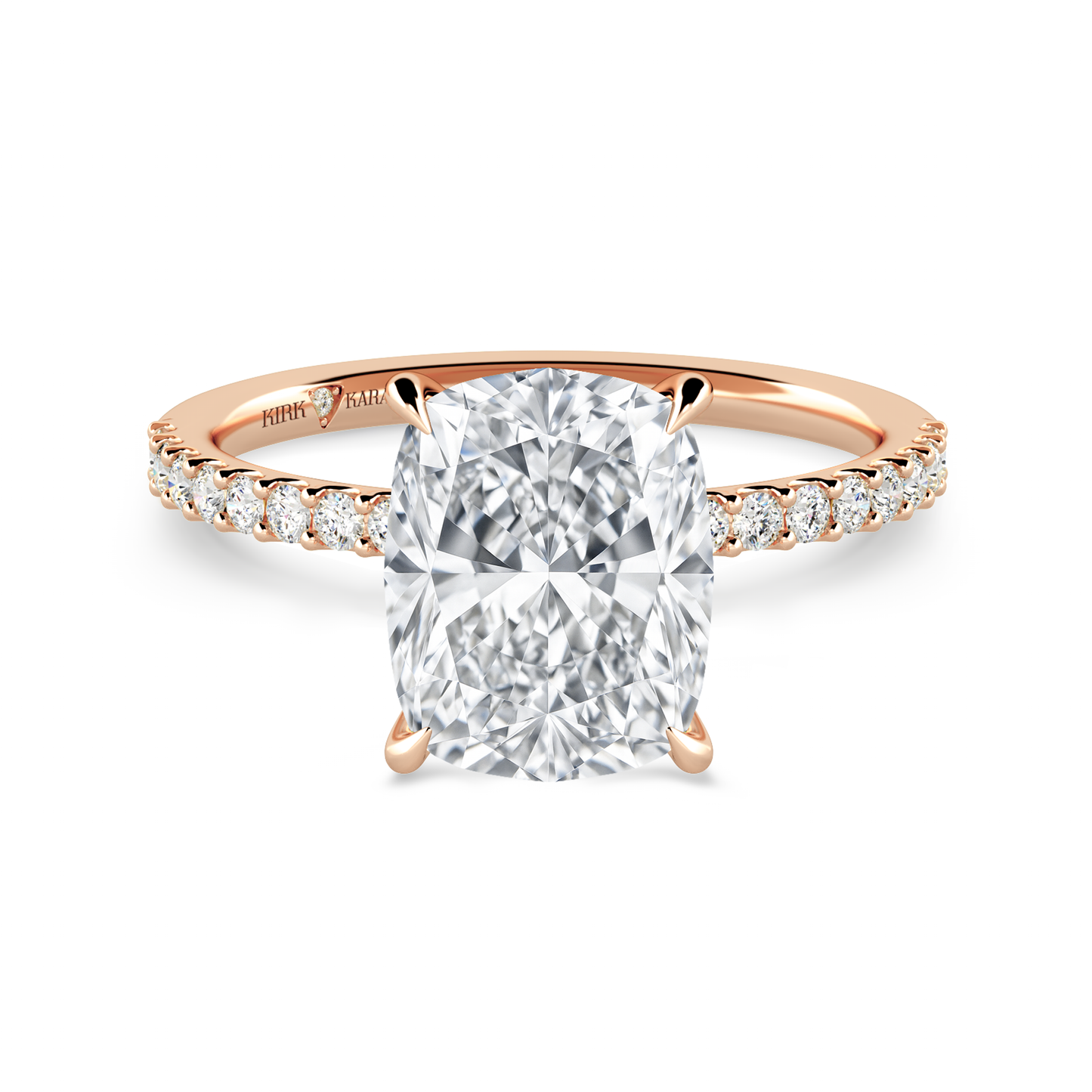 Preset Cushion Lab Diamond Engagement Ring - Center Diamond Included