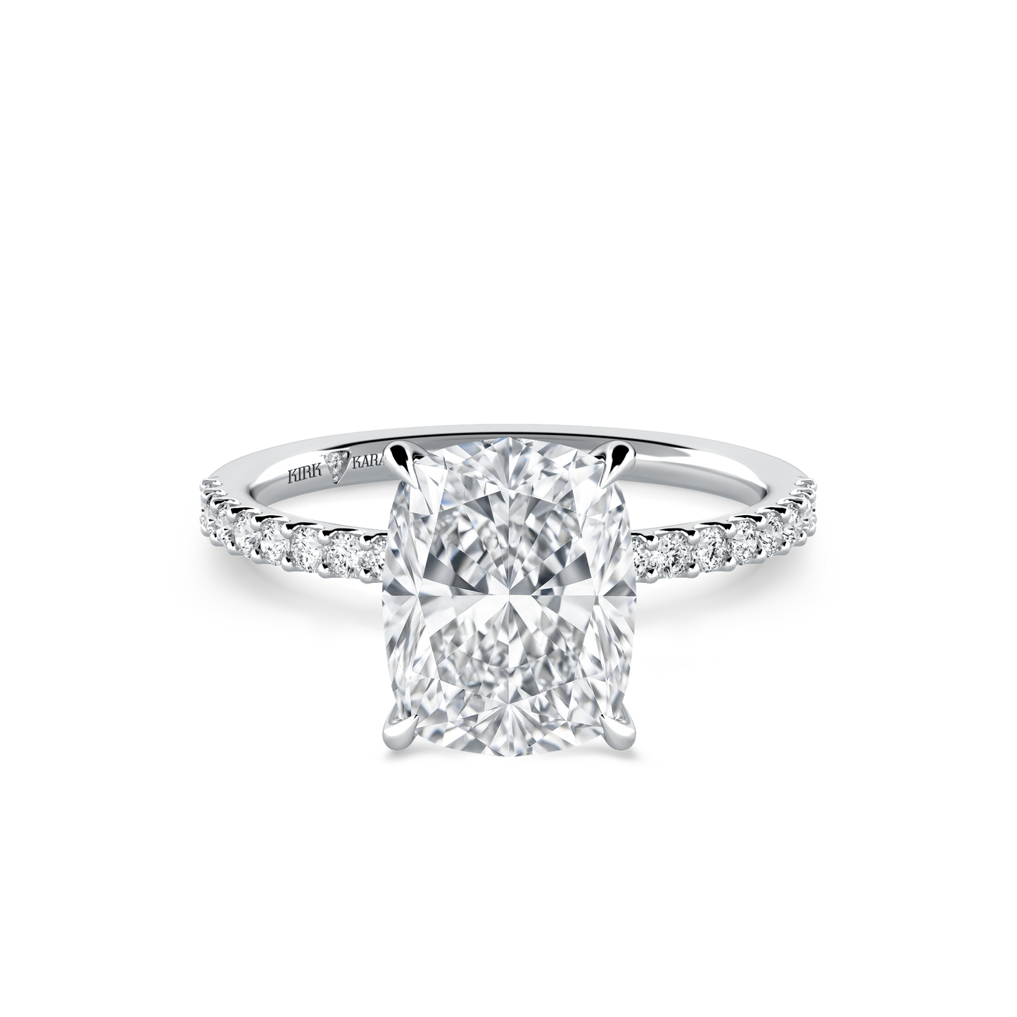 Preset Cushion Lab Diamond Engagement Ring - Center Diamond Included