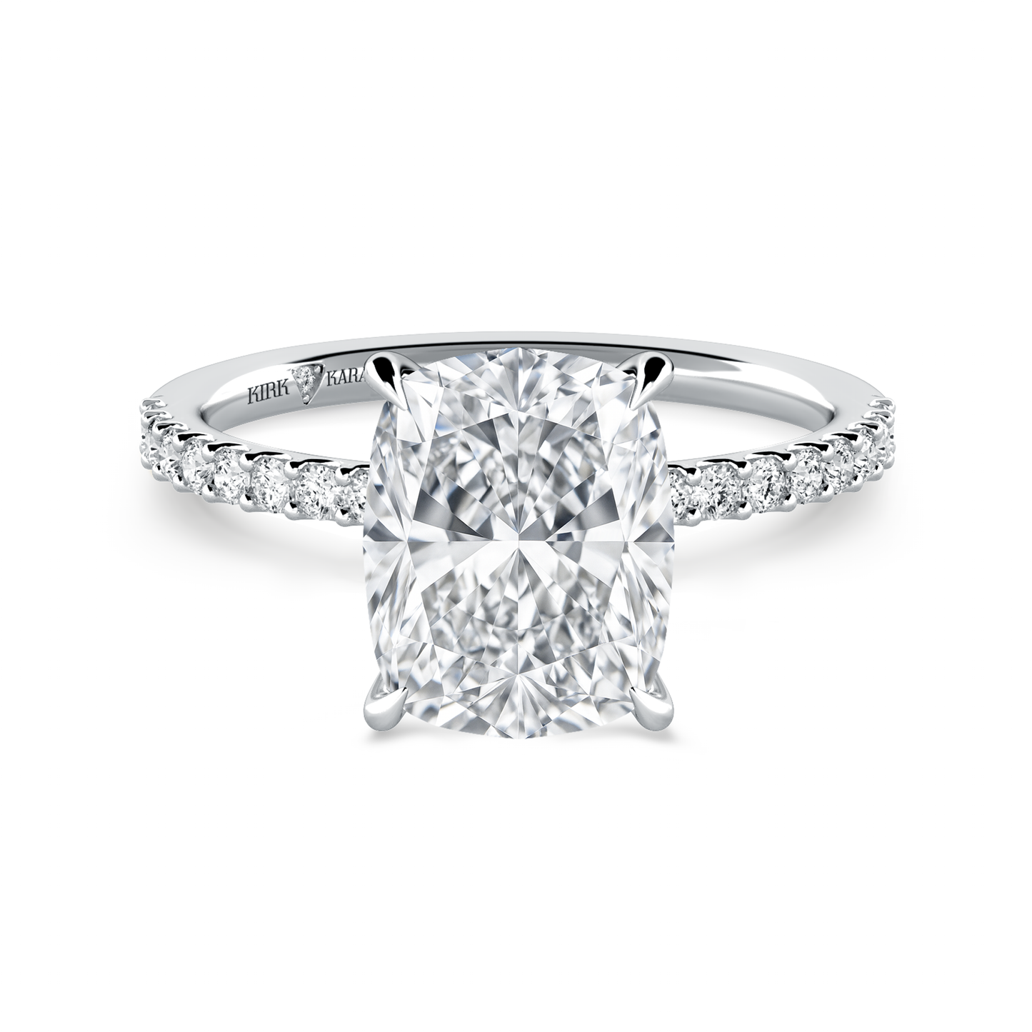 Preset Cushion Lab Diamond Engagement Ring - Center Diamond Included