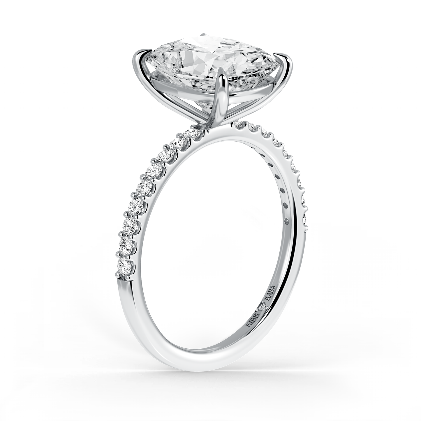 Preset Cushion Lab Diamond Engagement Ring - Center Diamond Included