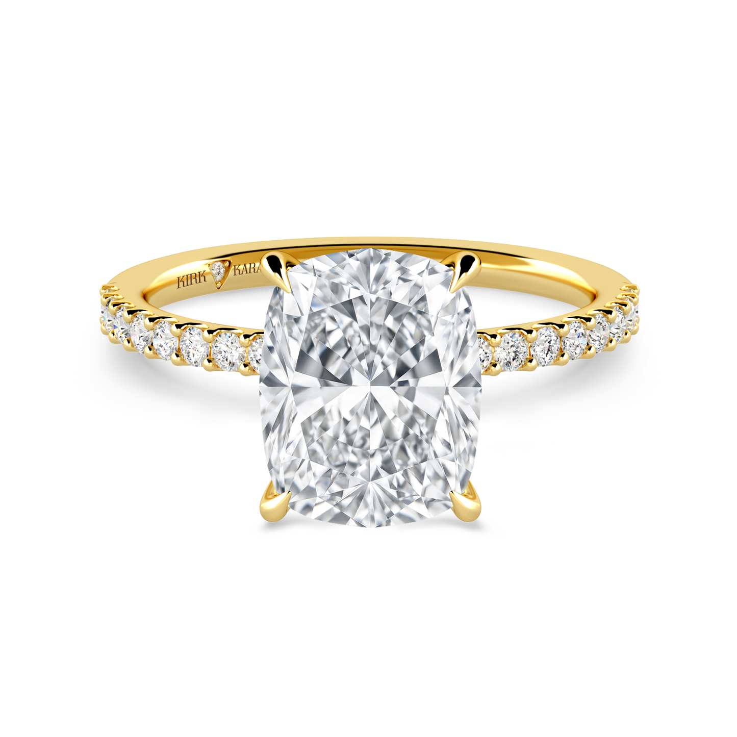 Preset Cushion Lab Diamond Engagement Ring - Center Diamond Included