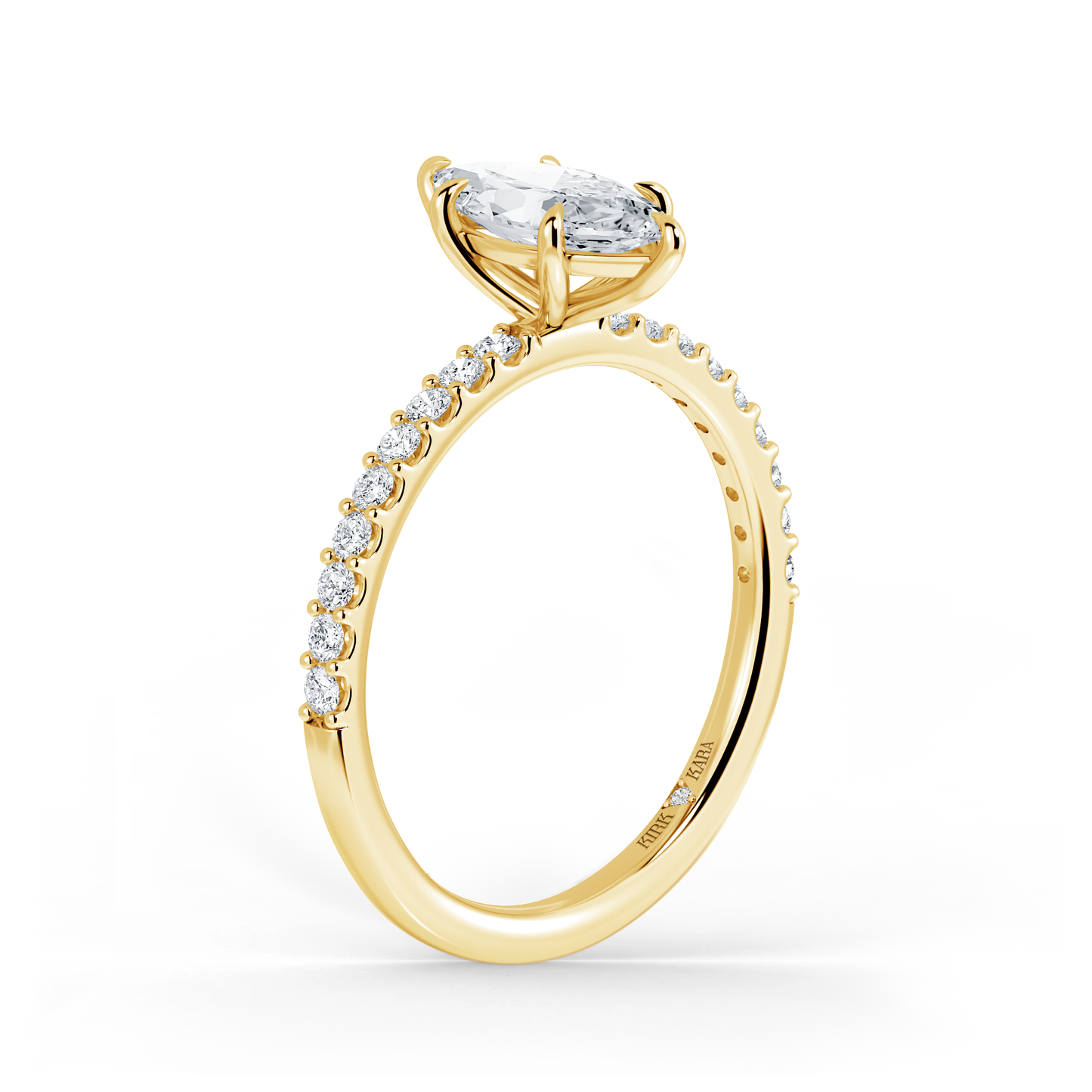 Preset Marquise Lab Diamond Engagement Ring - Center Diamond Included