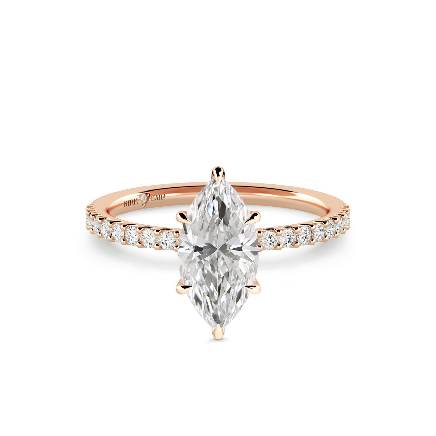 Preset Marquise Lab Diamond Engagement Ring - Center Diamond Included