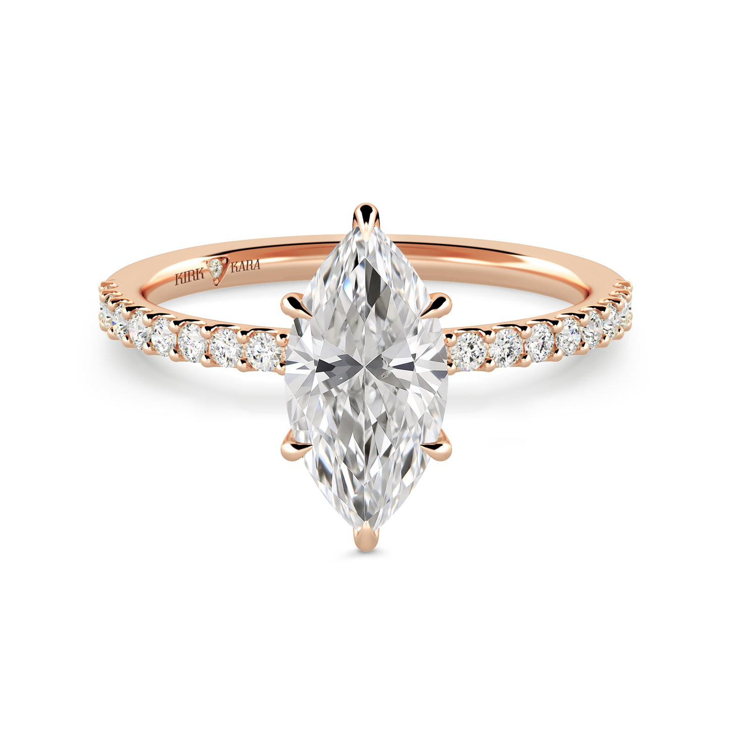 Preset Marquise Lab Diamond Engagement Ring - Center Diamond Included
