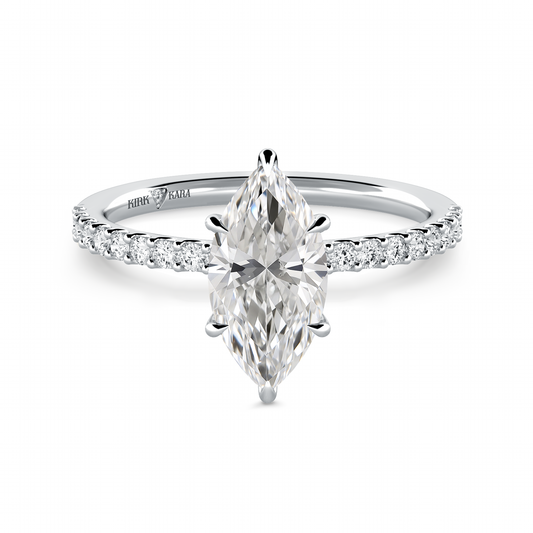 Preset Marquise Lab Diamond Engagement Ring - Center Diamond Included