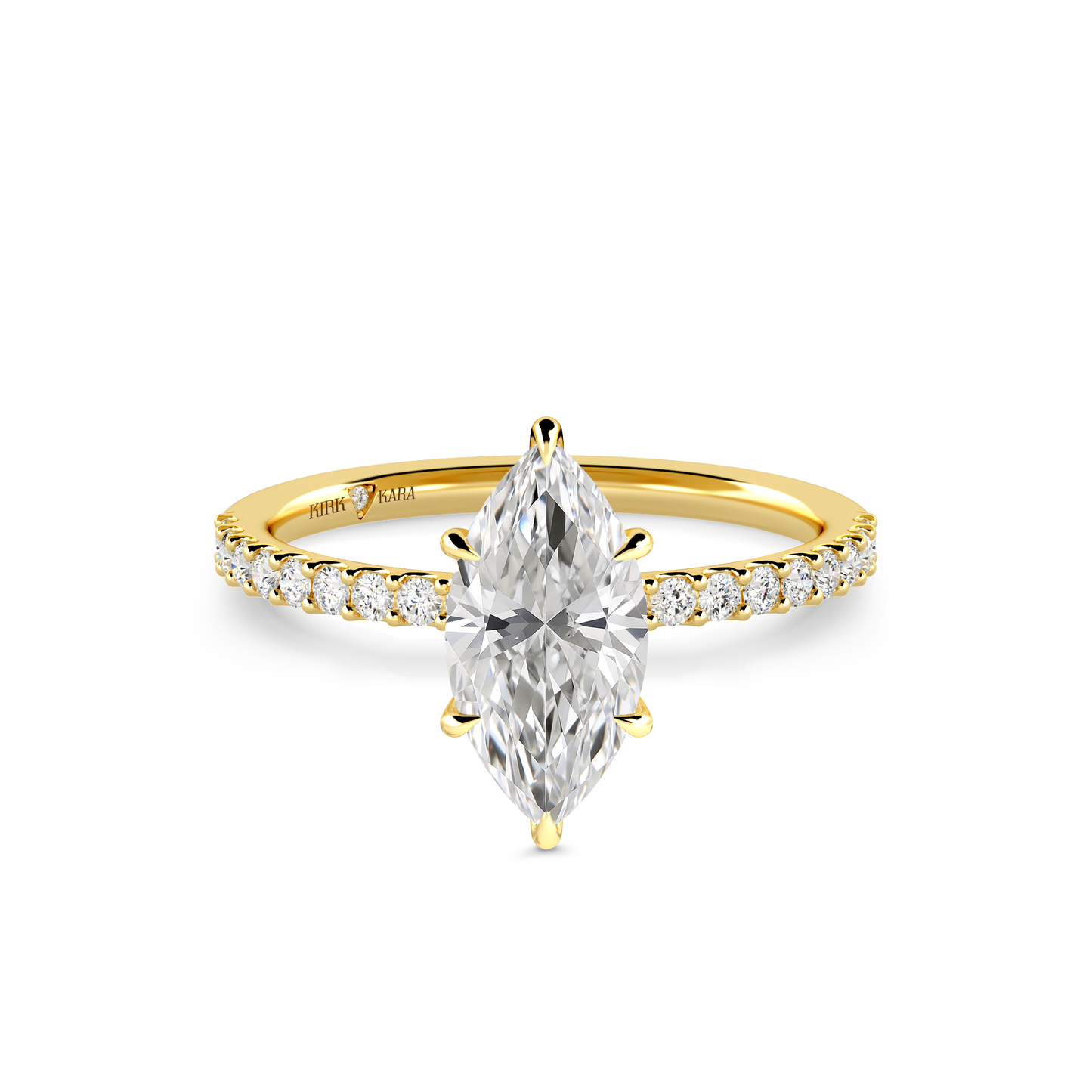 Preset Marquise Lab Diamond Engagement Ring - Center Diamond Included