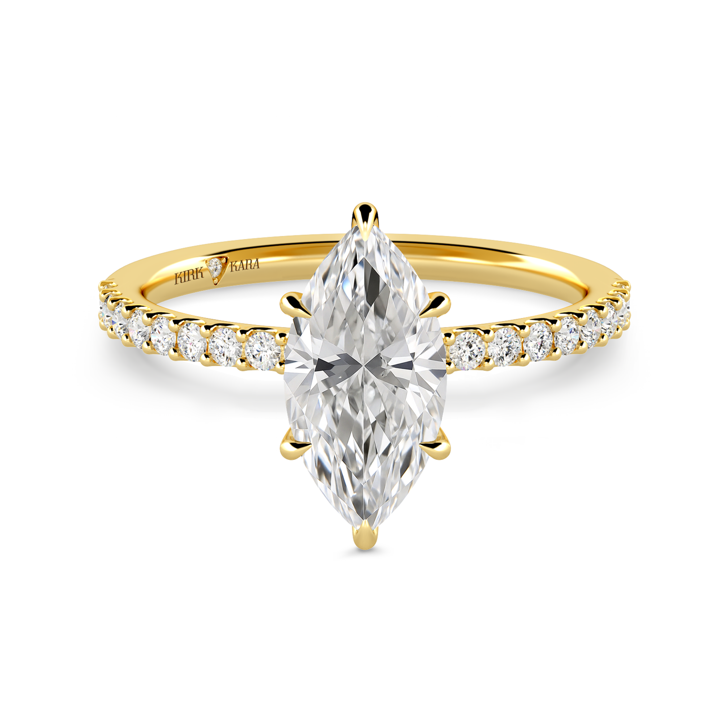 Preset Marquise Lab Diamond Engagement Ring - Center Diamond Included
