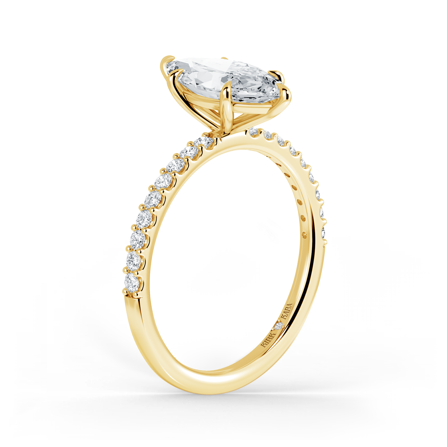Preset Marquise Lab Diamond Engagement Ring - Center Diamond Included