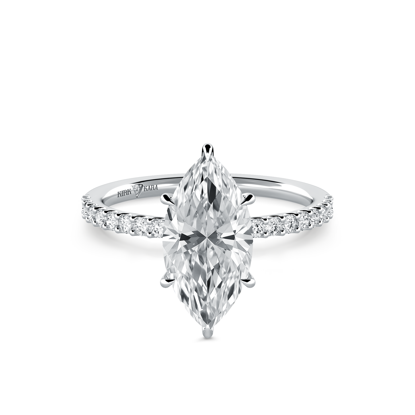 Preset Marquise Lab Diamond Engagement Ring - Center Diamond Included