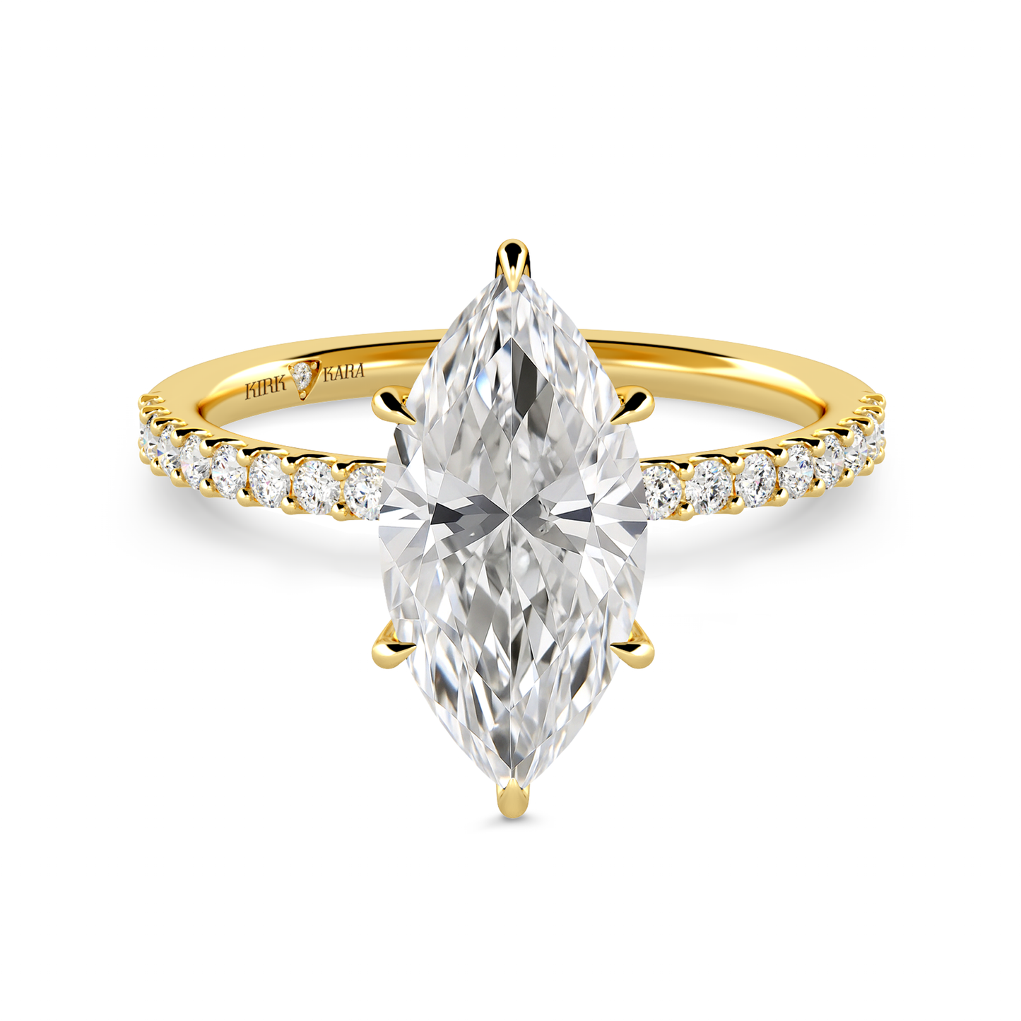 Preset Marquise Lab Diamond Engagement Ring - Center Diamond Included