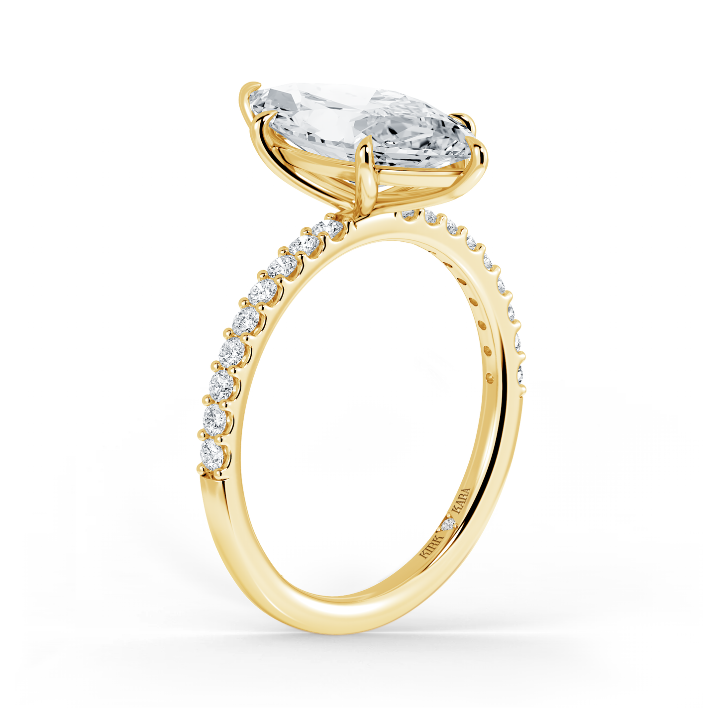 Preset Marquise Lab Diamond Engagement Ring - Center Diamond Included