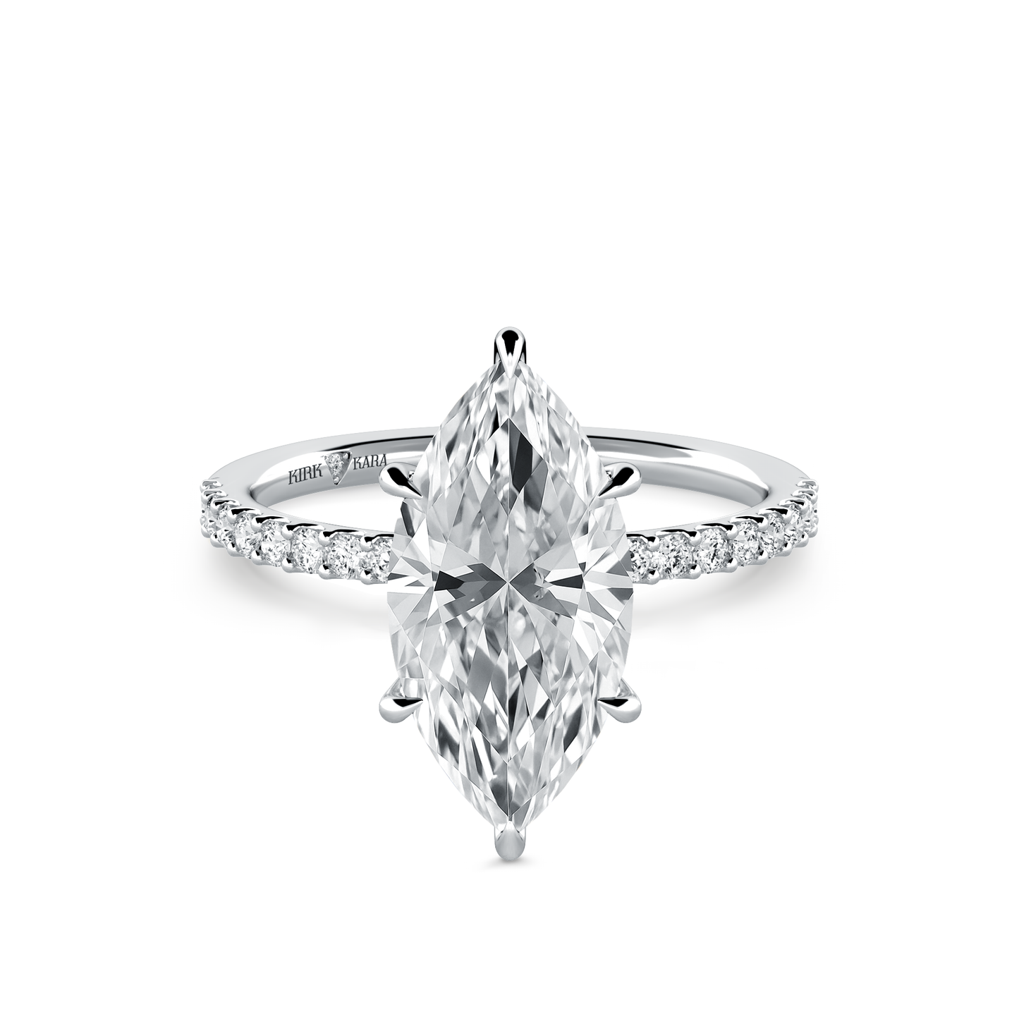 Preset Marquise Lab Diamond Engagement Ring - Center Diamond Included
