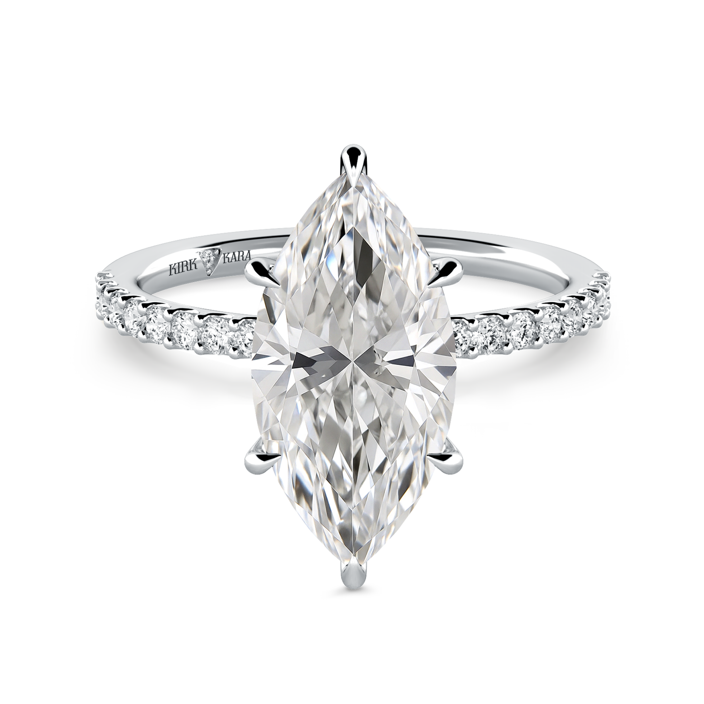 Preset Marquise Lab Diamond Engagement Ring - Center Diamond Included