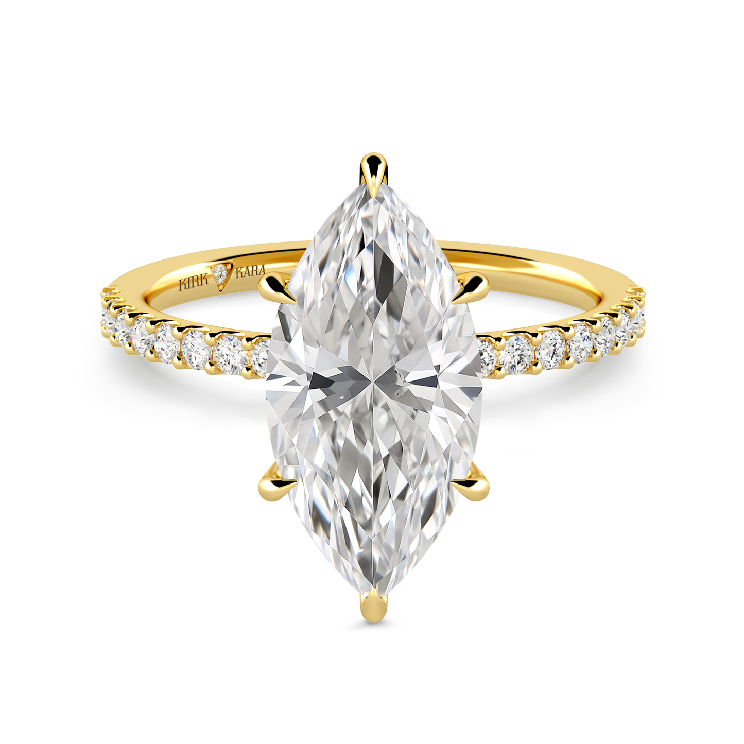Preset Marquise Lab Diamond Engagement Ring - Center Diamond Included