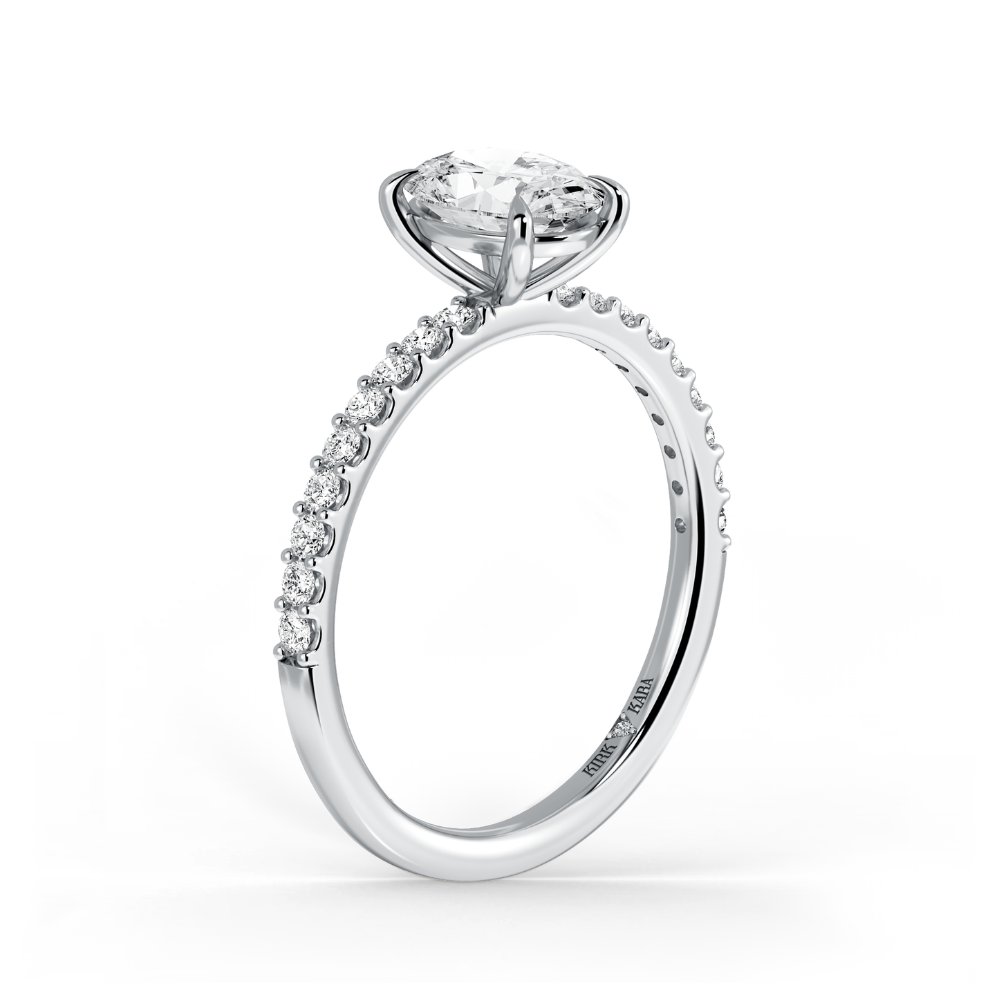 Preset Oval Lab Diamond Engagement Ring - Center Diamond Included