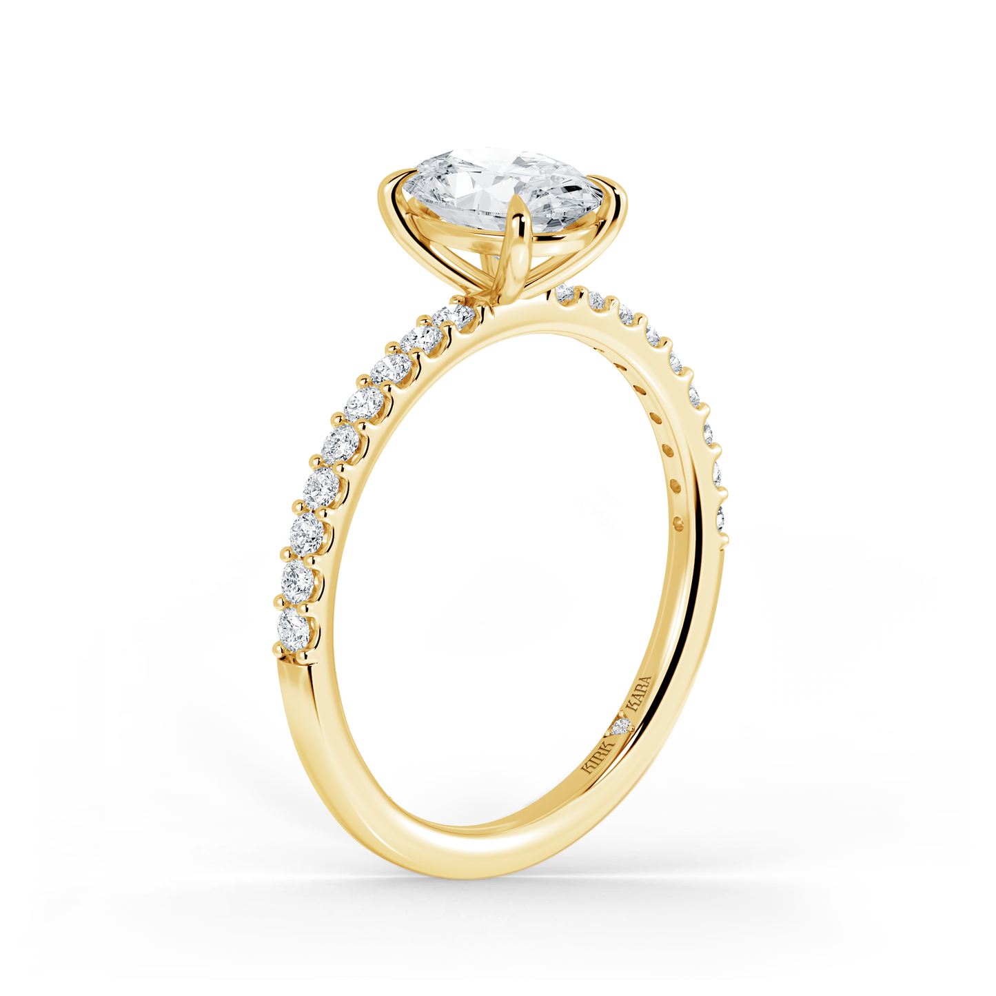 Preset Oval Lab Diamond Engagement Ring - Center Diamond Included