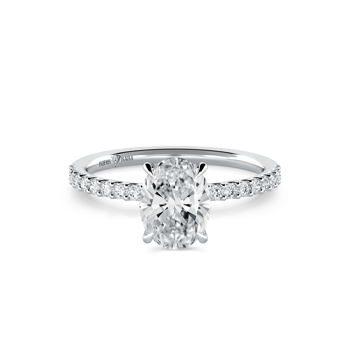 Preset Oval Lab Diamond Engagement Ring - Center Diamond Included