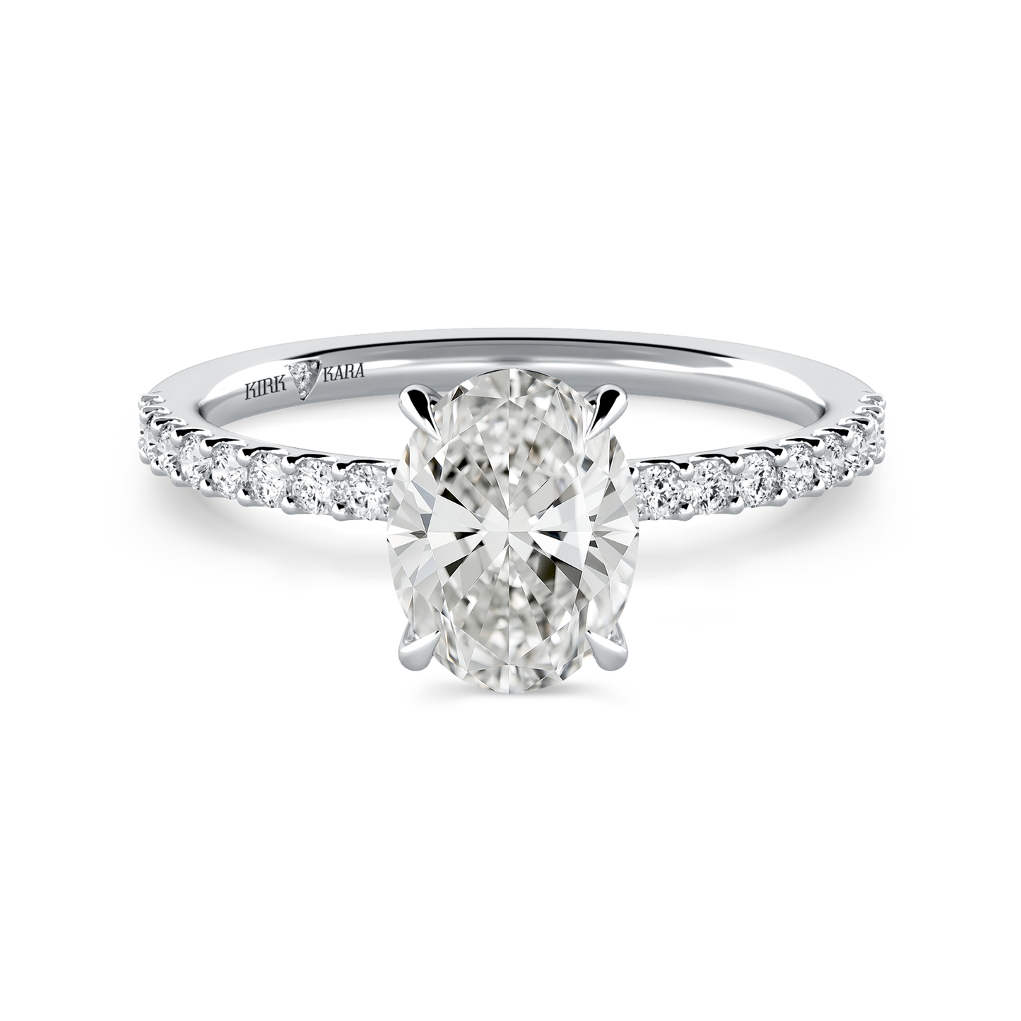Preset Oval Lab Diamond Engagement Ring - Center Diamond Included