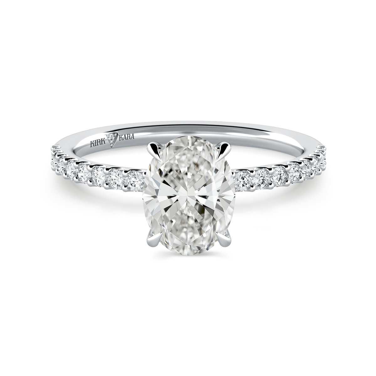 Preset Oval Lab Diamond Engagement Ring - Center Diamond Included ...
