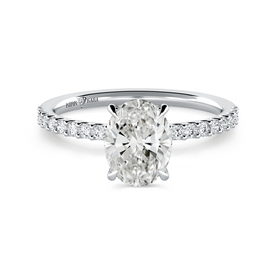 Preset Oval Lab Diamond Engagement Ring - Center Diamond Included ...