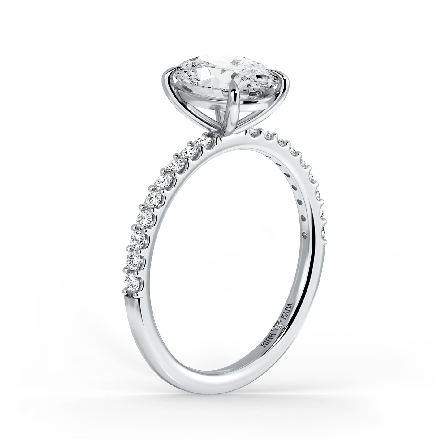 Preset Oval Lab Diamond Engagement Ring - Center Diamond Included
