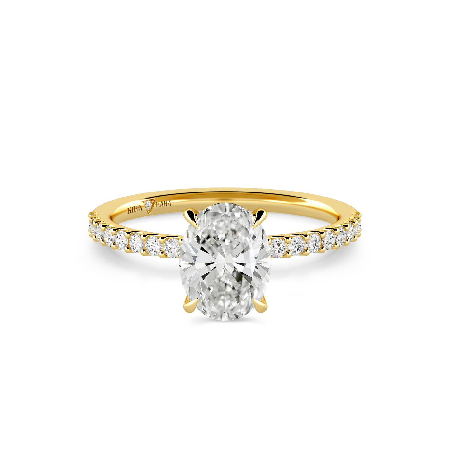 Preset Oval Lab Diamond Engagement Ring - Center Diamond Included