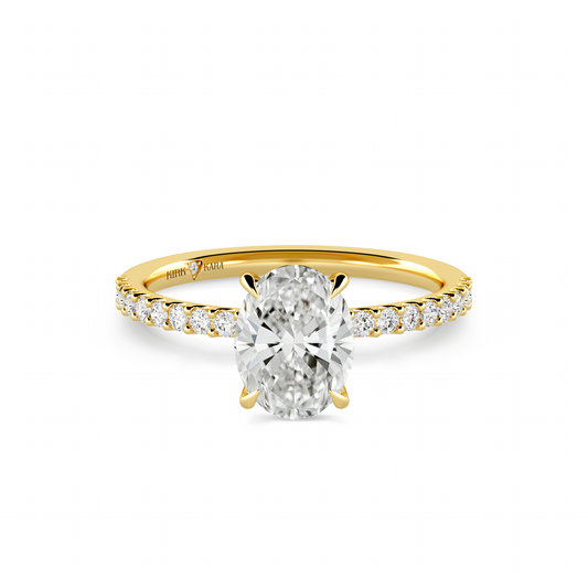 Preset Oval Lab Diamond Engagement Ring - Center Diamond Included