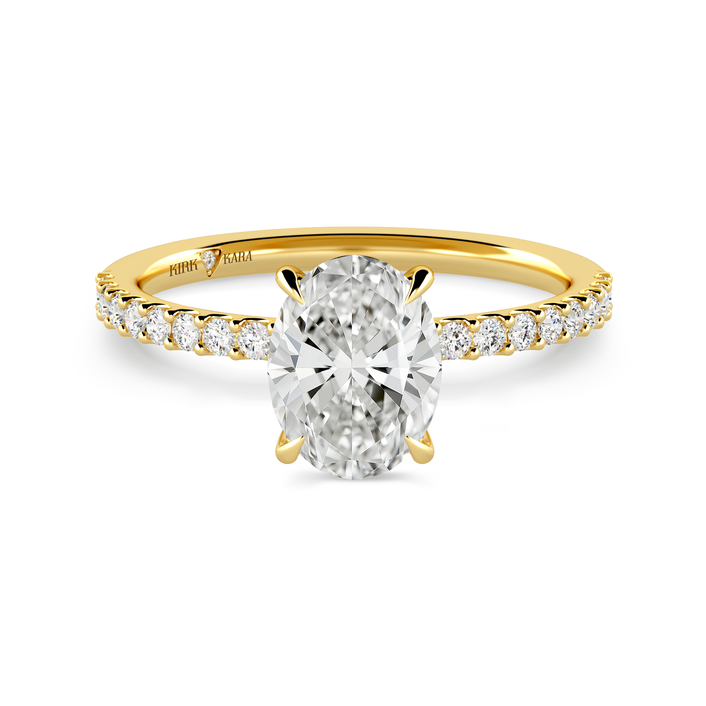 Preset Oval Lab Diamond Engagement Ring - Center Diamond Included