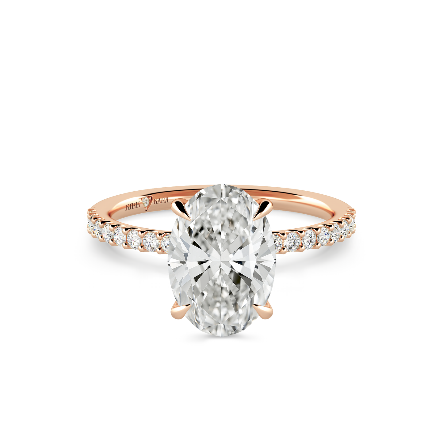 Preset Oval Lab Diamond Engagement Ring - Center Diamond Included
