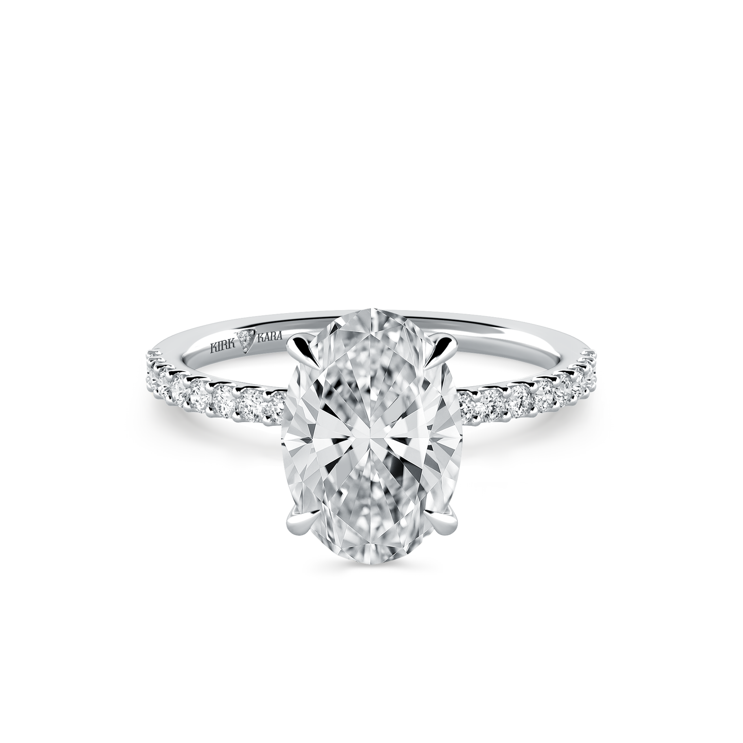 Preset Oval Lab Diamond Engagement Ring - Center Diamond Included