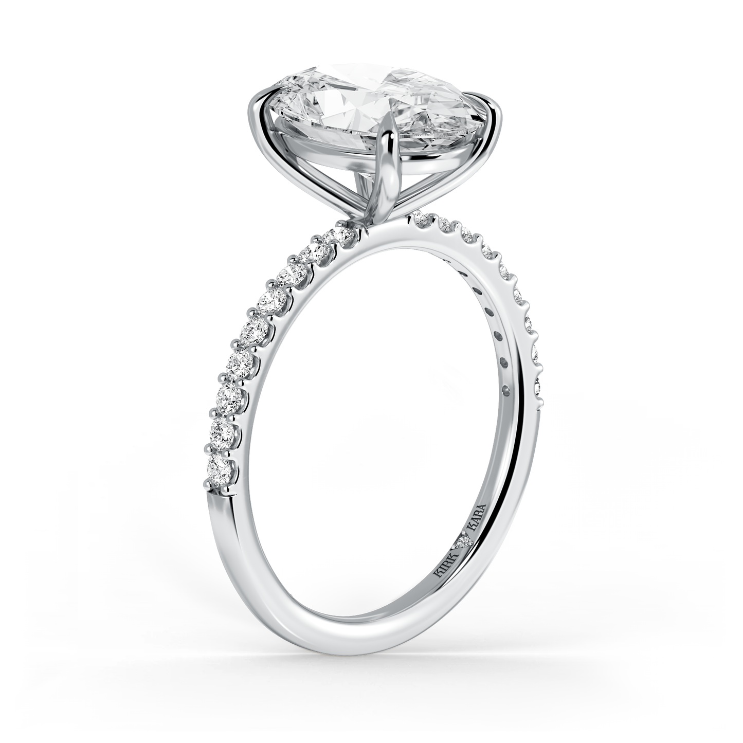 Preset Oval Lab Diamond Engagement Ring - Center Diamond Included