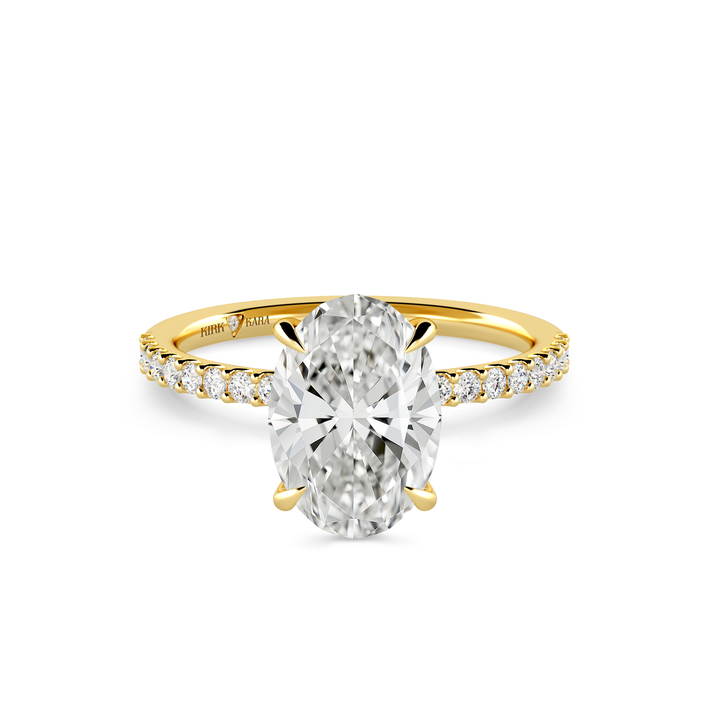 Preset Oval Lab Diamond Engagement Ring - Center Diamond Included
