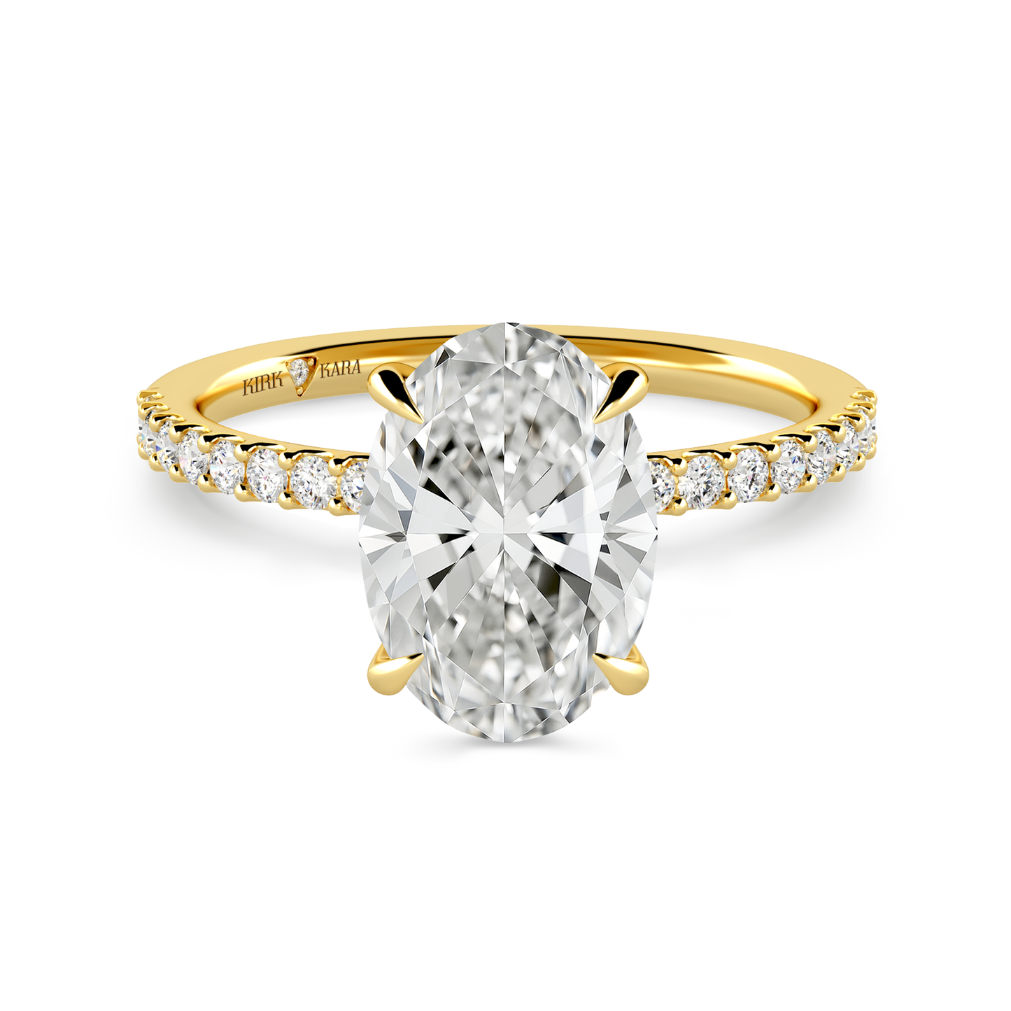 Preset Oval Lab Diamond Engagement Ring - Center Diamond Included