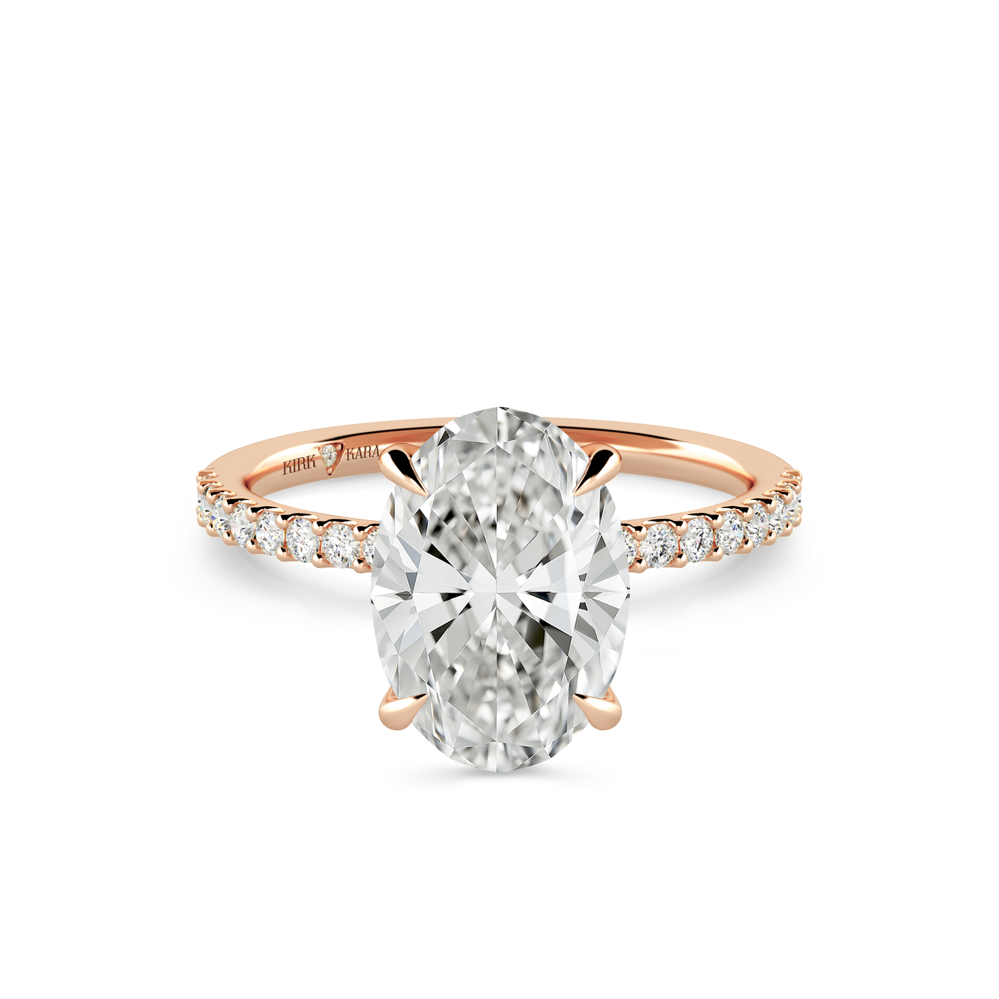 Preset Oval Lab Diamond Engagement Ring - Center Diamond Included