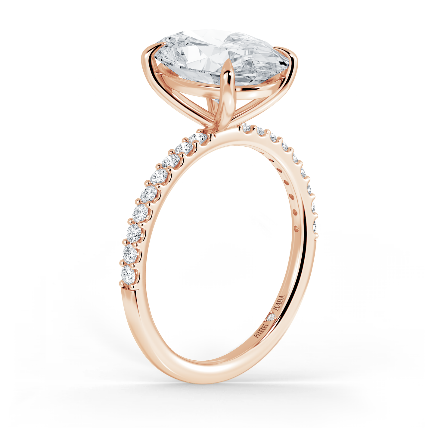 Preset Oval Lab Diamond Engagement Ring - Center Diamond Included