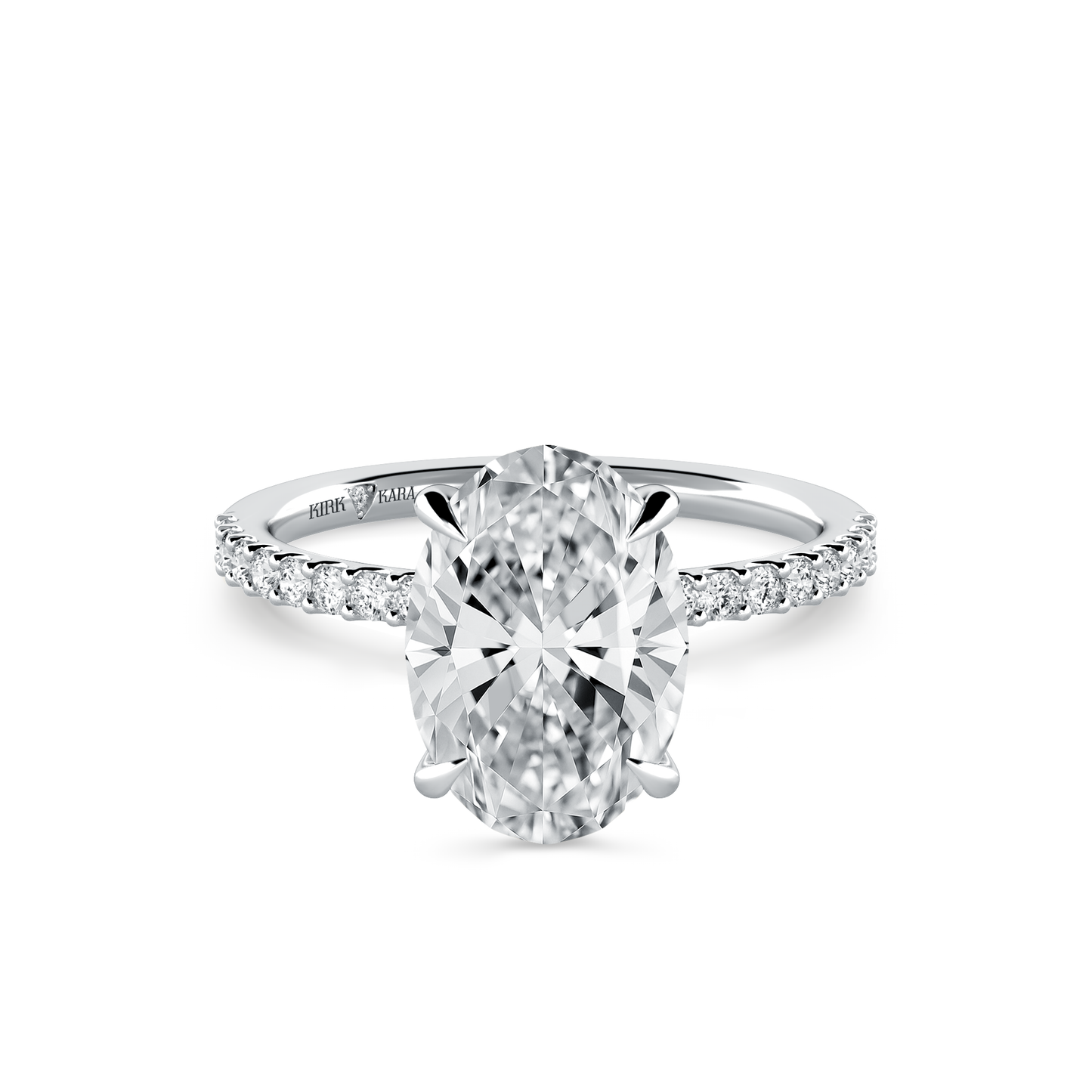 Preset Oval Lab Diamond Engagement Ring - Center Diamond Included