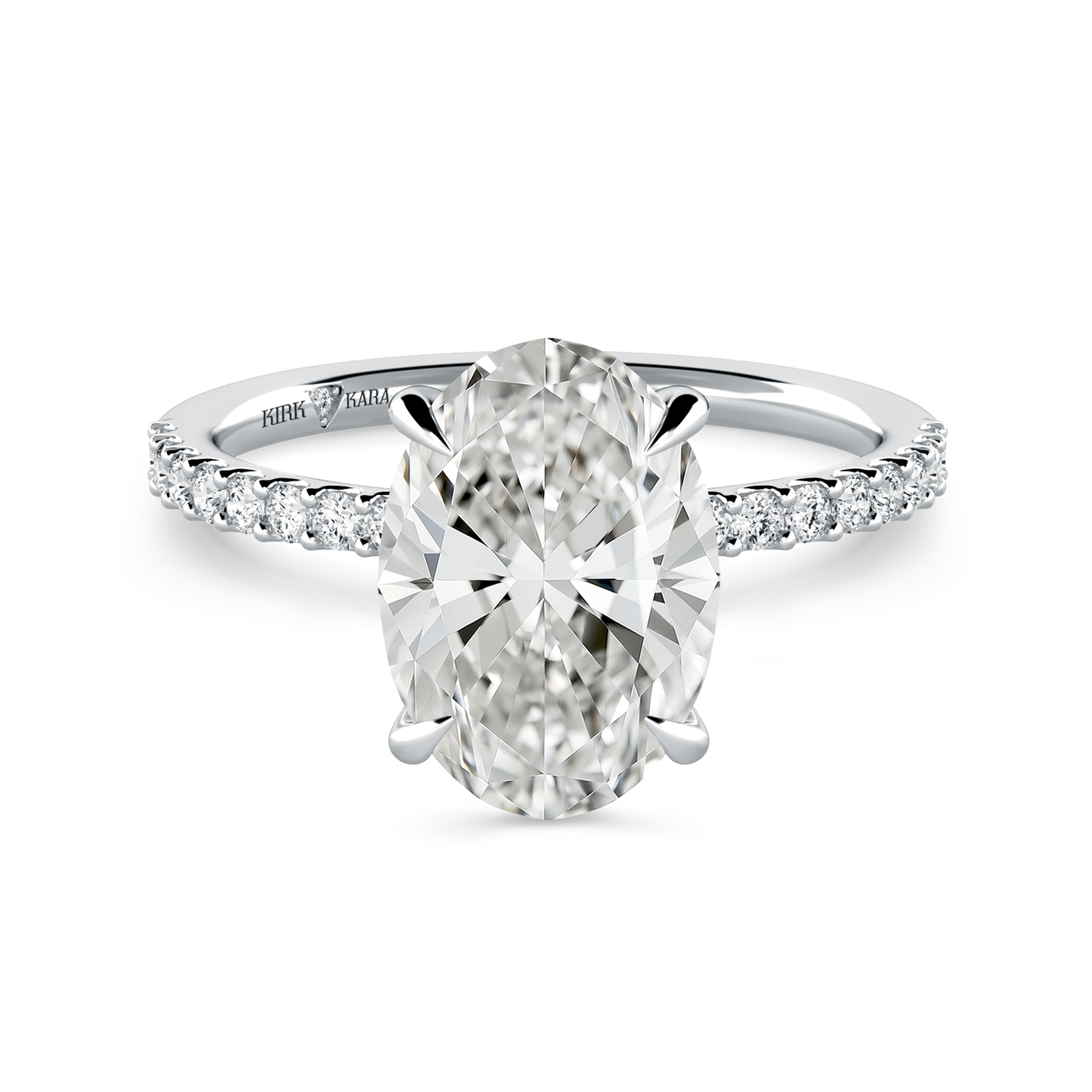 Preset Oval Lab Diamond Engagement Ring - Center Diamond Included