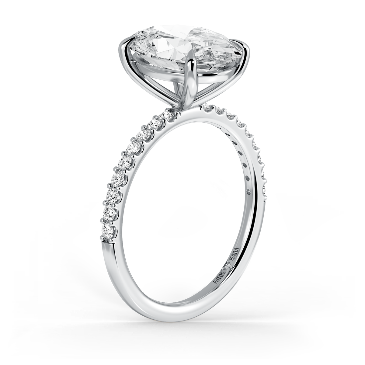 Preset Oval Lab Diamond Engagement Ring - Center Diamond Included