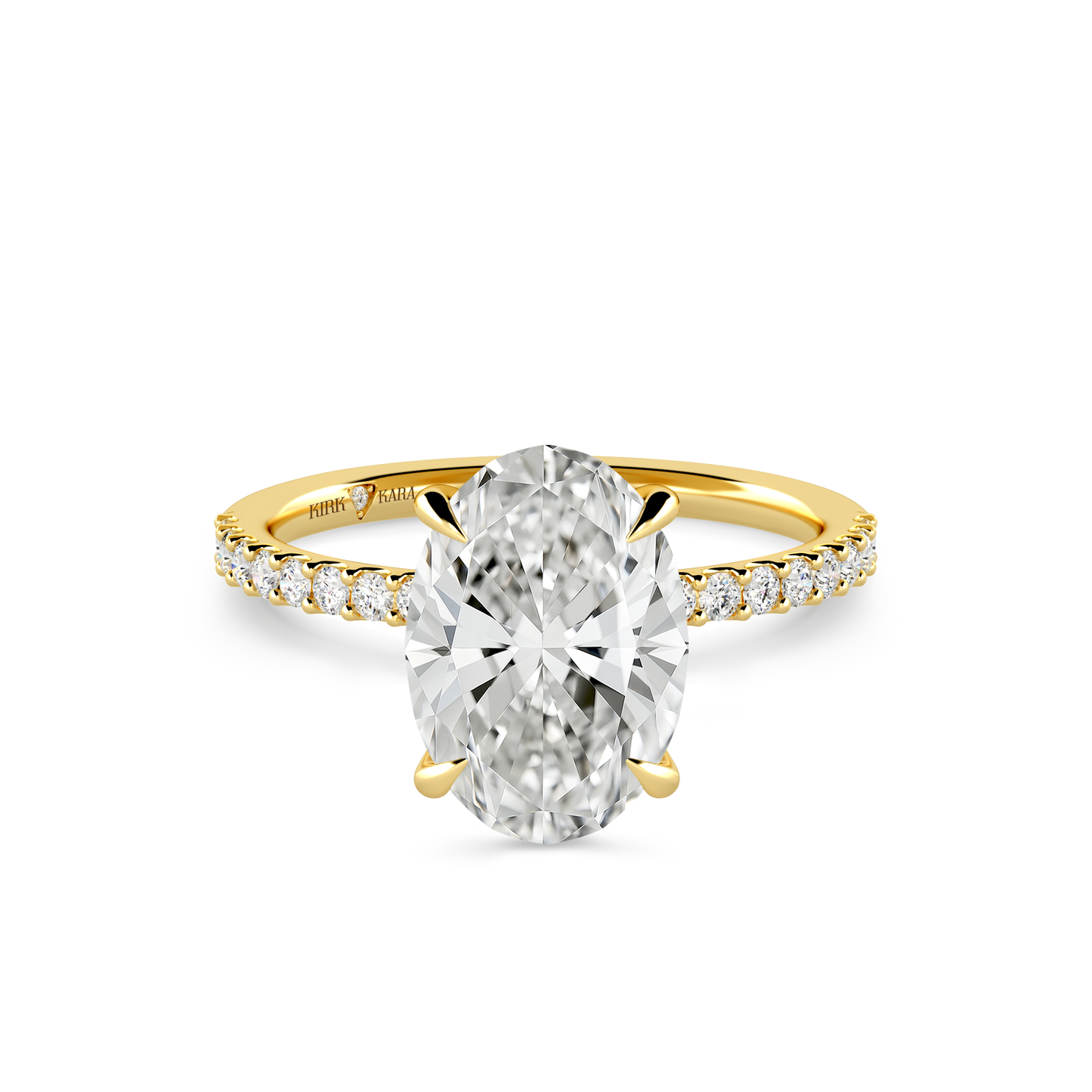 Preset Oval Lab Diamond Engagement Ring - Center Diamond Included