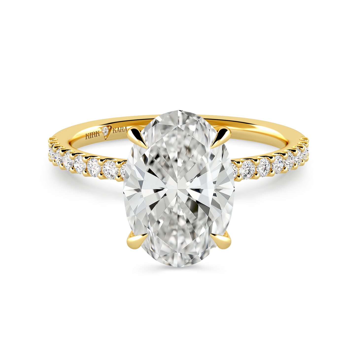 Preset Oval Lab Diamond Engagement Ring - Center Diamond Included